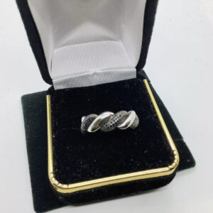 Black Diamond Infinity Wedding Band