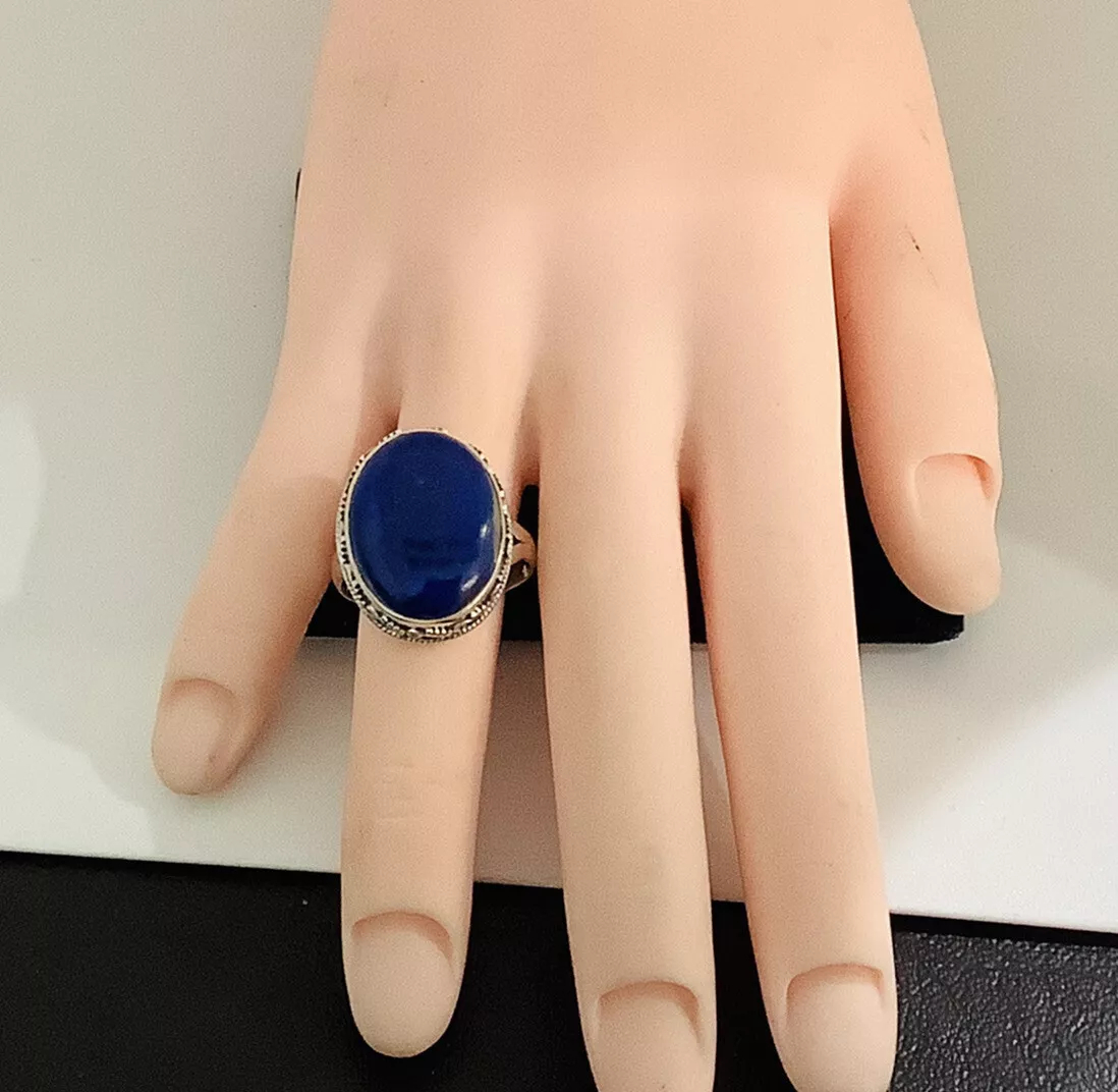 Lapis Lazuli, Silver Handcrafted Ring - Image 3
