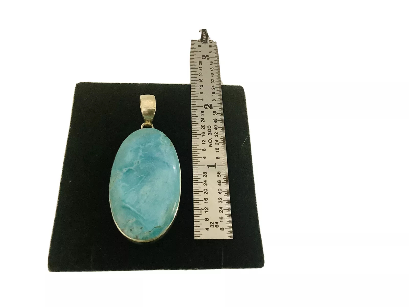 15ct Rare Neon Blue Apatite, handcarved Pendant, necklace 18” - Image 5