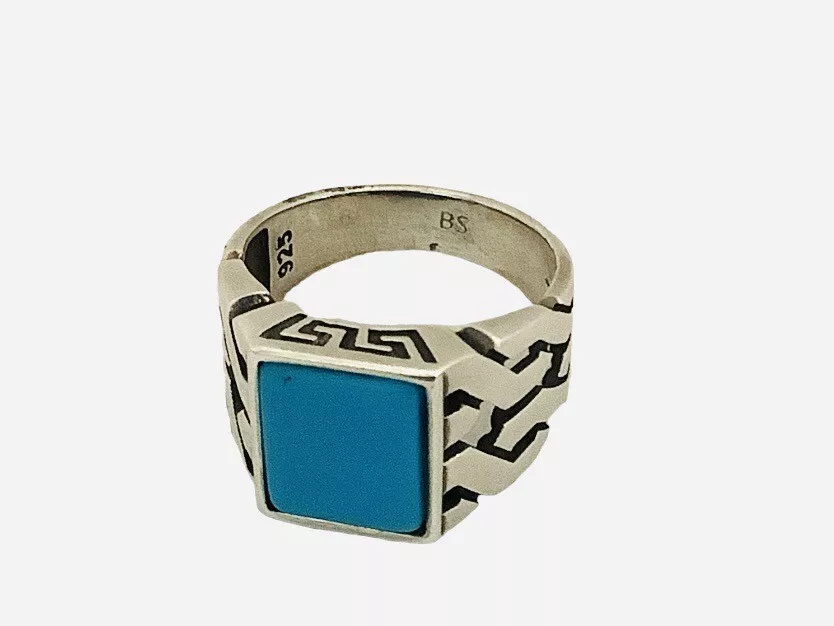 Blue Turquoise, Gemstone Ring - Image 4