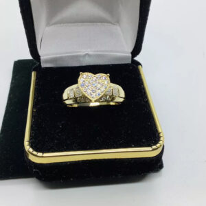 Sterling Silver 14k Gold Over, Heart Ring