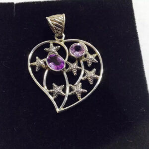 Amethyst, Sea Star Pendant, Charm