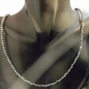 Black Spinel Seeded Necklace 18"