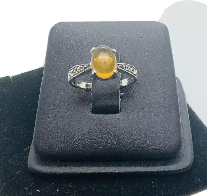 Amber Gemstone Ring