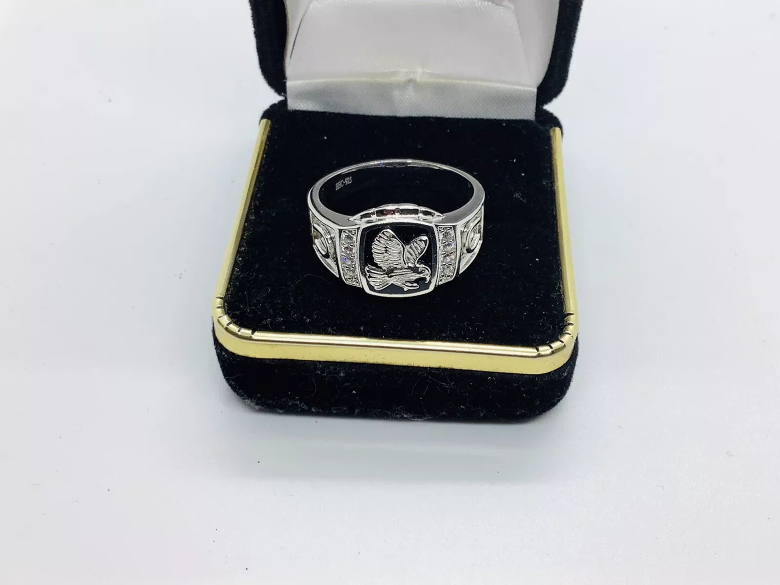 Black Onyx, Men’s Eagle Ring - Image 4
