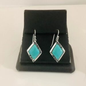 Sleeping Beauty Turquoise, Damgle Gemstone Earrings