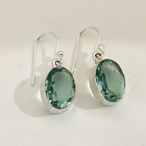 Aquamarine, Damgle Gemstone earrings