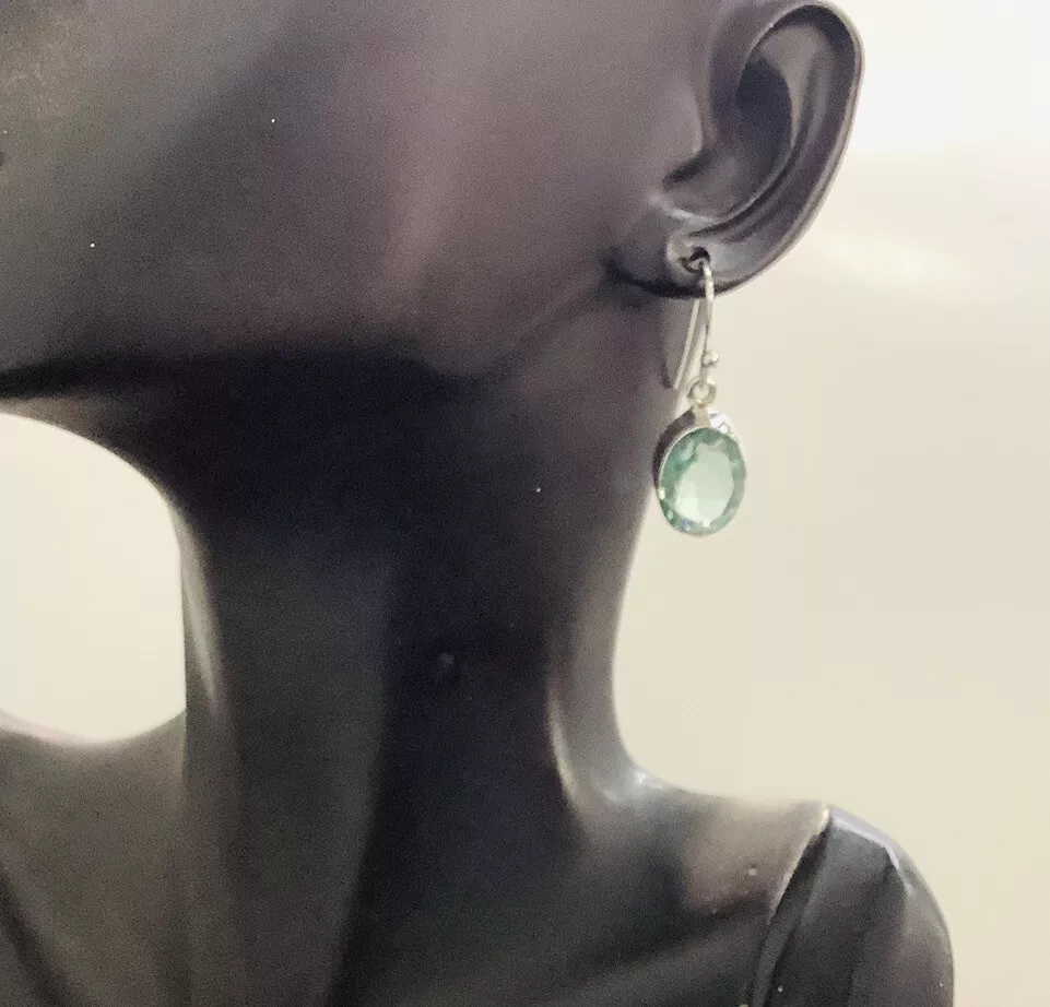 Aquamarine, Damgle Gemstone earrings - Image 4