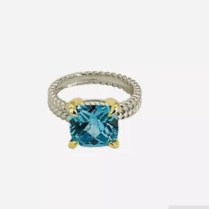 Blue Topaz, Gemstone Birthstone Ring