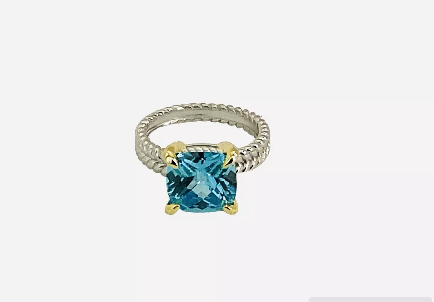 Blue Topaz, Gemstone Birthstone Ring