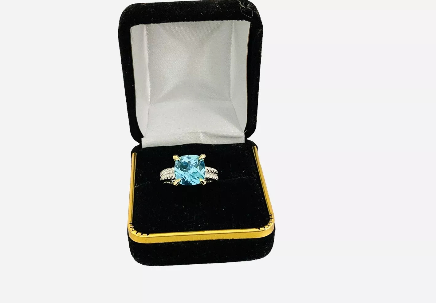 Blue Topaz, Gemstone Birthstone Ring - Image 2