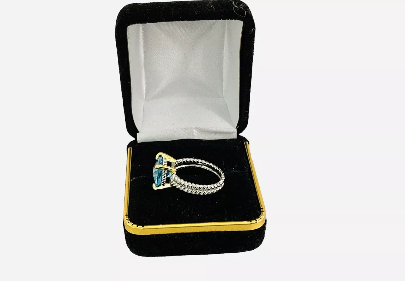 Blue Topaz, Gemstone Birthstone Ring - Image 3