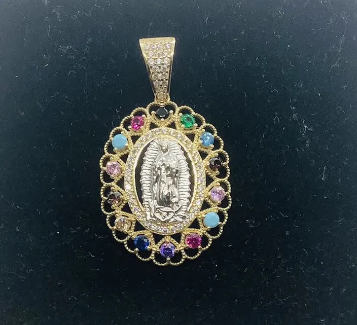 Our Lady of Guadalupe Gemstones Pendant