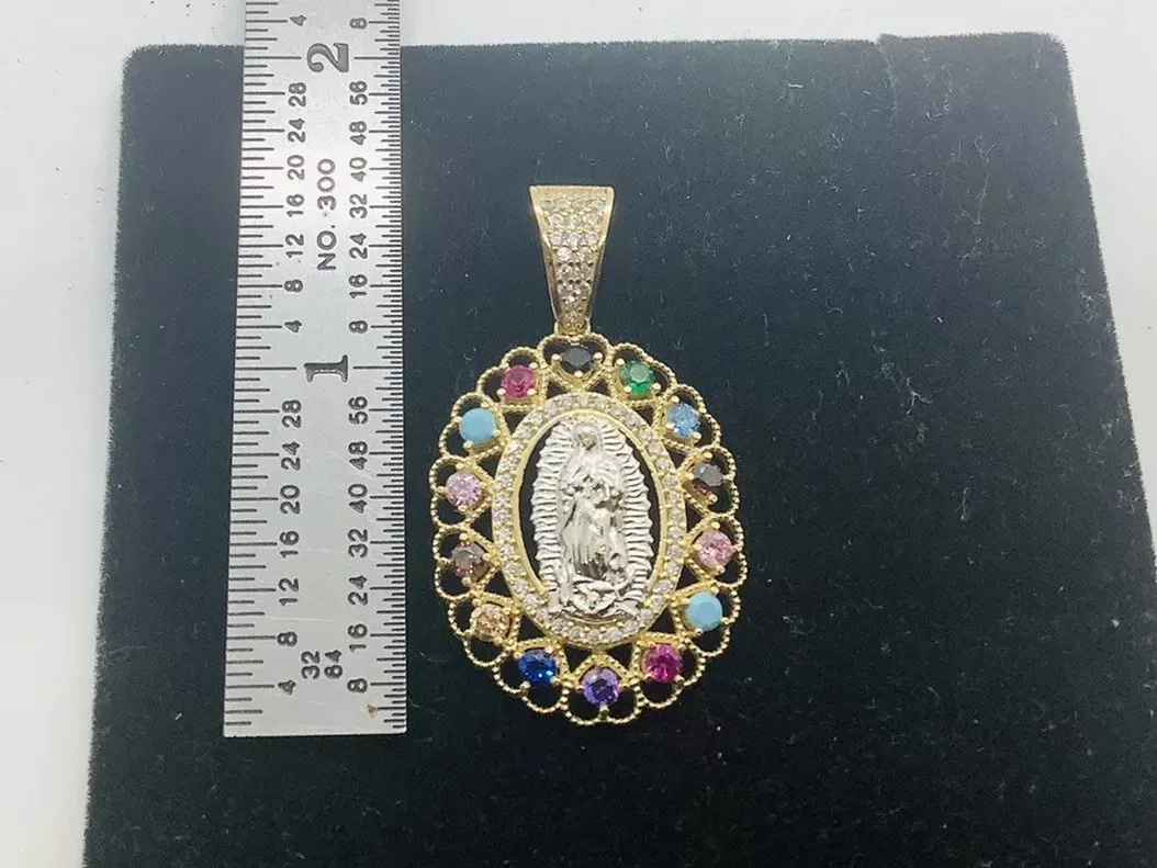Our Lady of Guadalupe Gemstones Pendant - Image 2