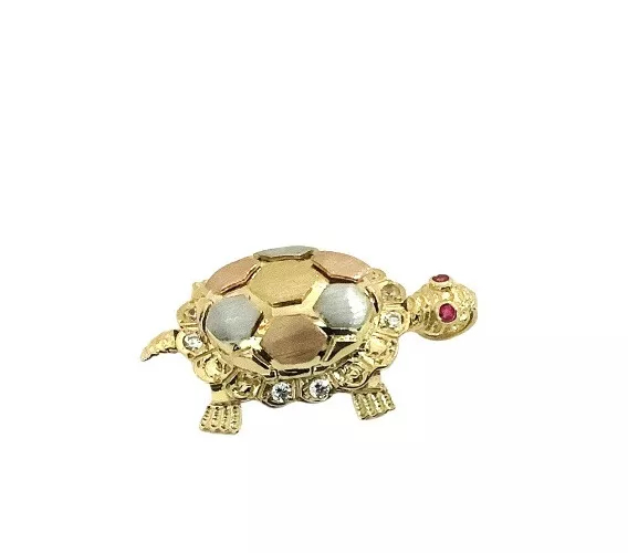 Multi Color Turtle Mystery CZ Pendant - Image 2