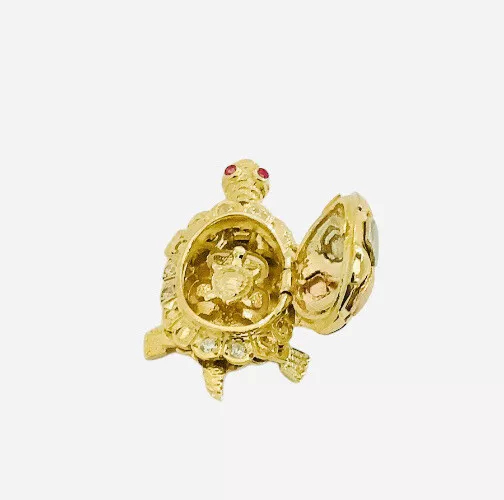 Multi Color Turtle Mystery CZ Pendant - Image 3