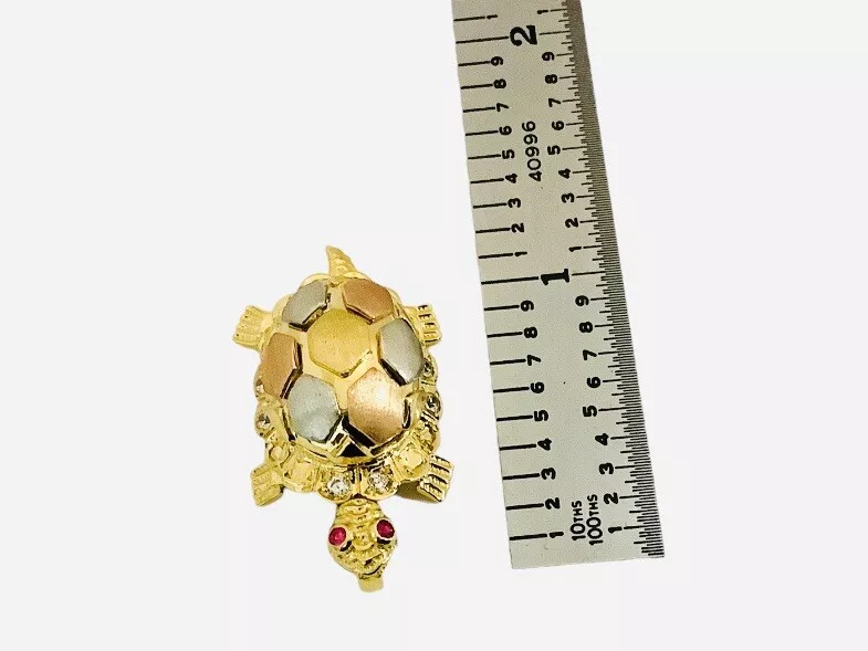 Multi Color Turtle Mystery CZ Pendant - Image 4