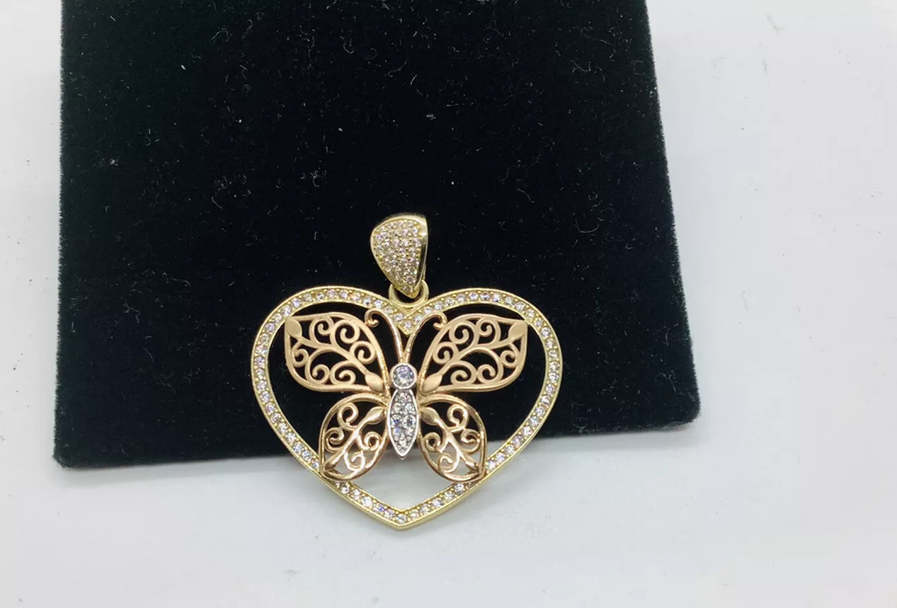 Butterfly medium size Heart pendant - Image 3