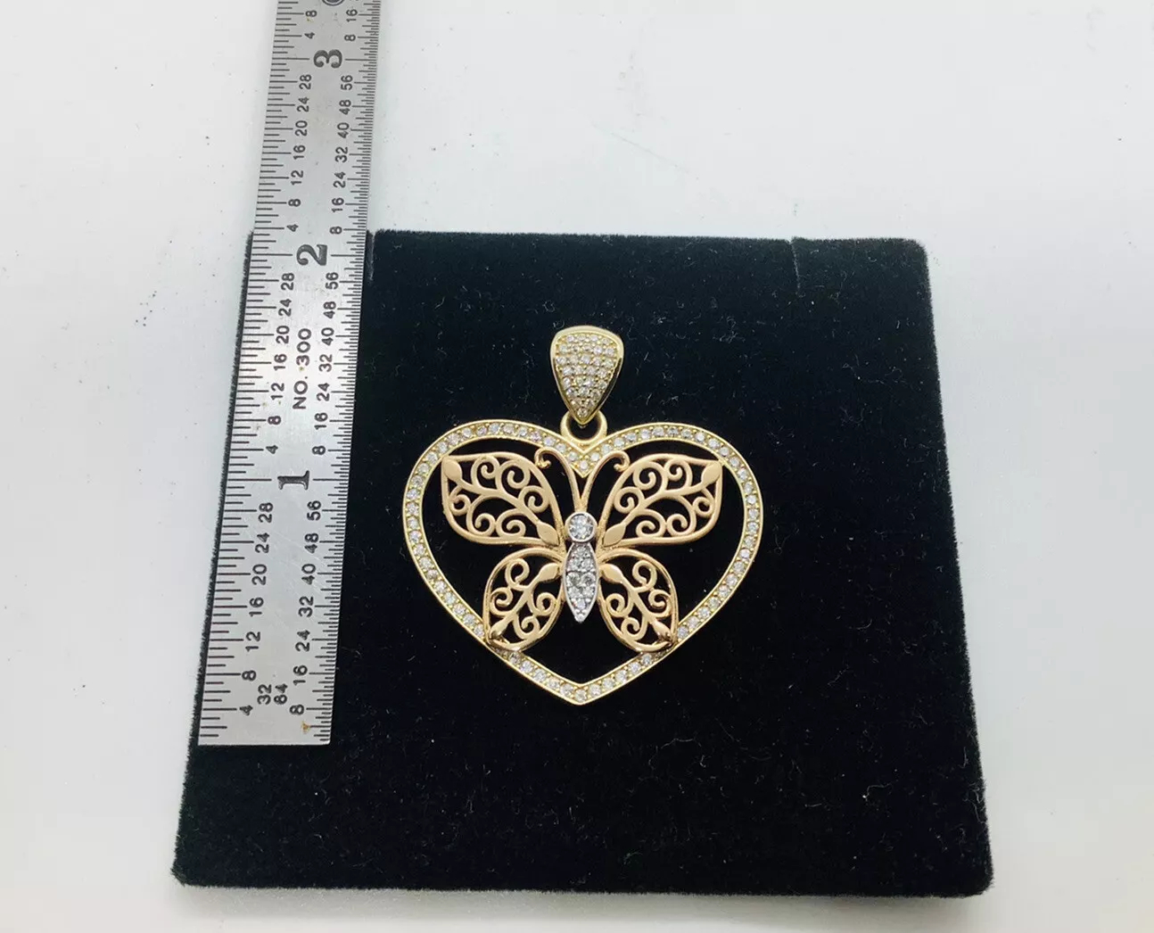 Butterfly medium size Heart pendant - Image 4