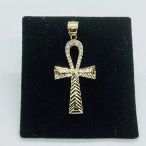 Italian Gold, Ankh Cross Large Sized Pendant