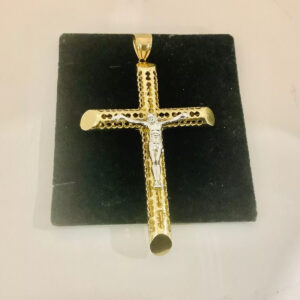 Italian Gold Large Crucifix Pendant