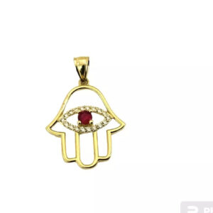 Gemstone Hamsa Large Pendant