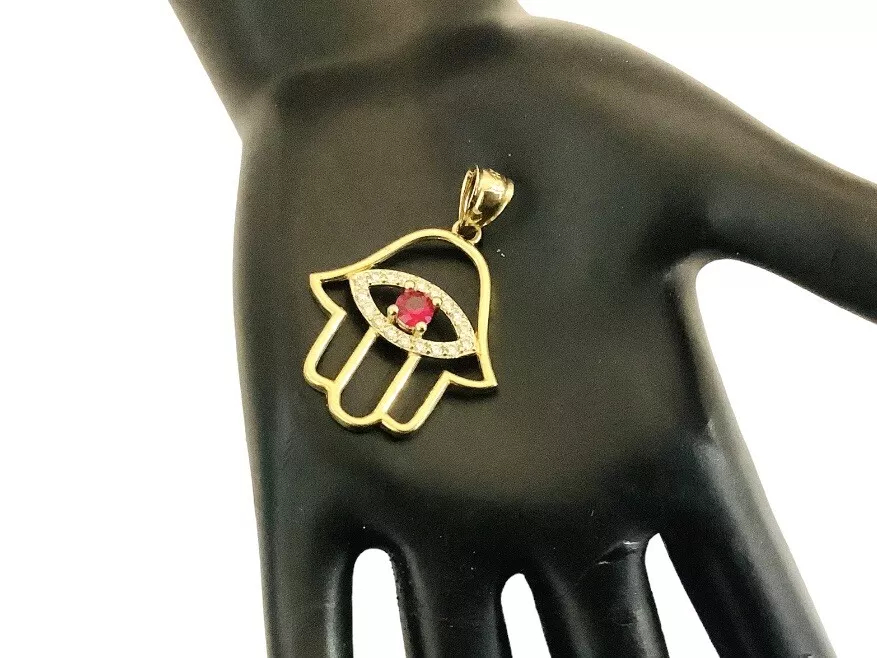 Gemstone Hamsa Large Pendant - Image 3