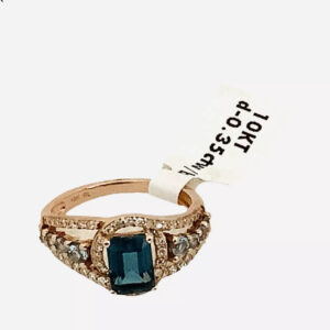 London Blue Topaz Diamond Gemstone Ring