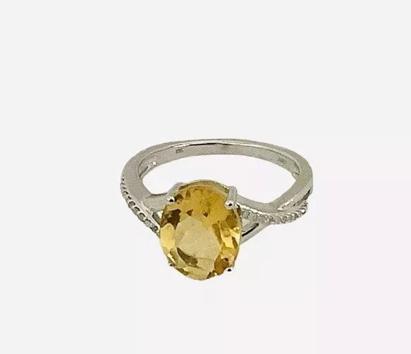 Citrine Gemstone Statement Birthstone Ring - Image 2