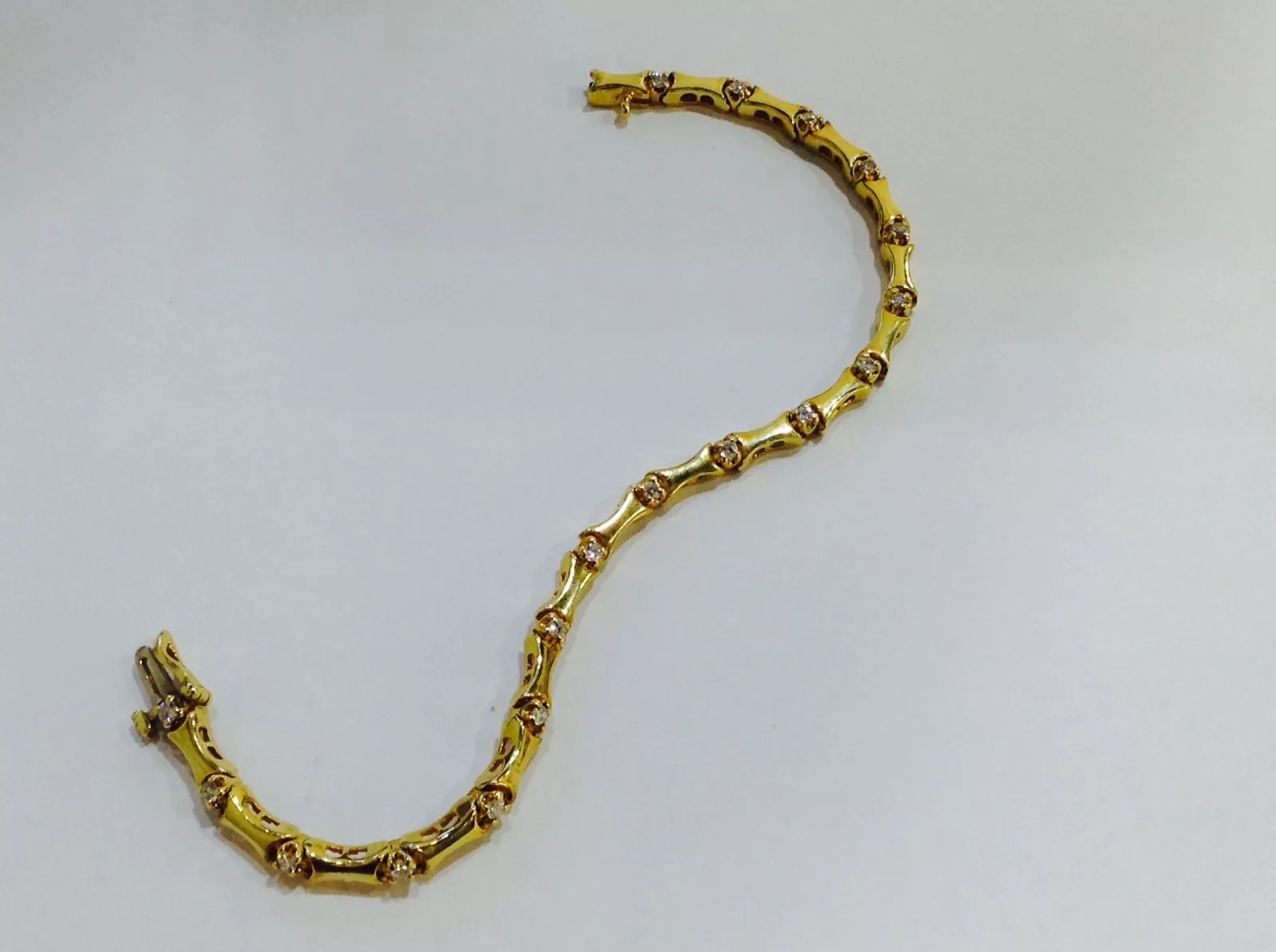 Vintage tennis Line Bracelet, 7" - Image 3