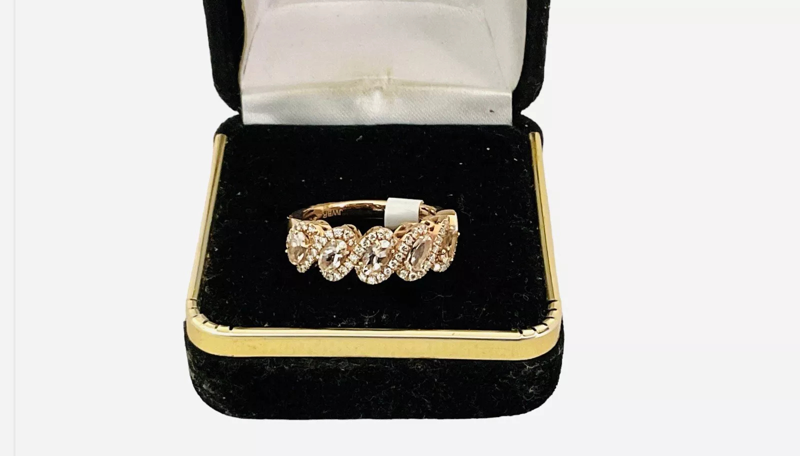 Morganite, Diamond Wedding Anniversary Ring