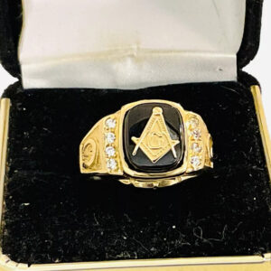 Black Onyx Masonic Ring