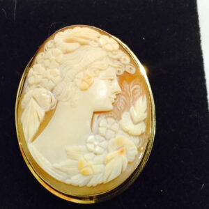 Shell Cameo Victorian Brooch, Pendant