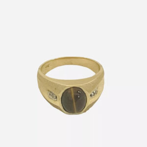 Tiger Eye Men’s Statement Ring