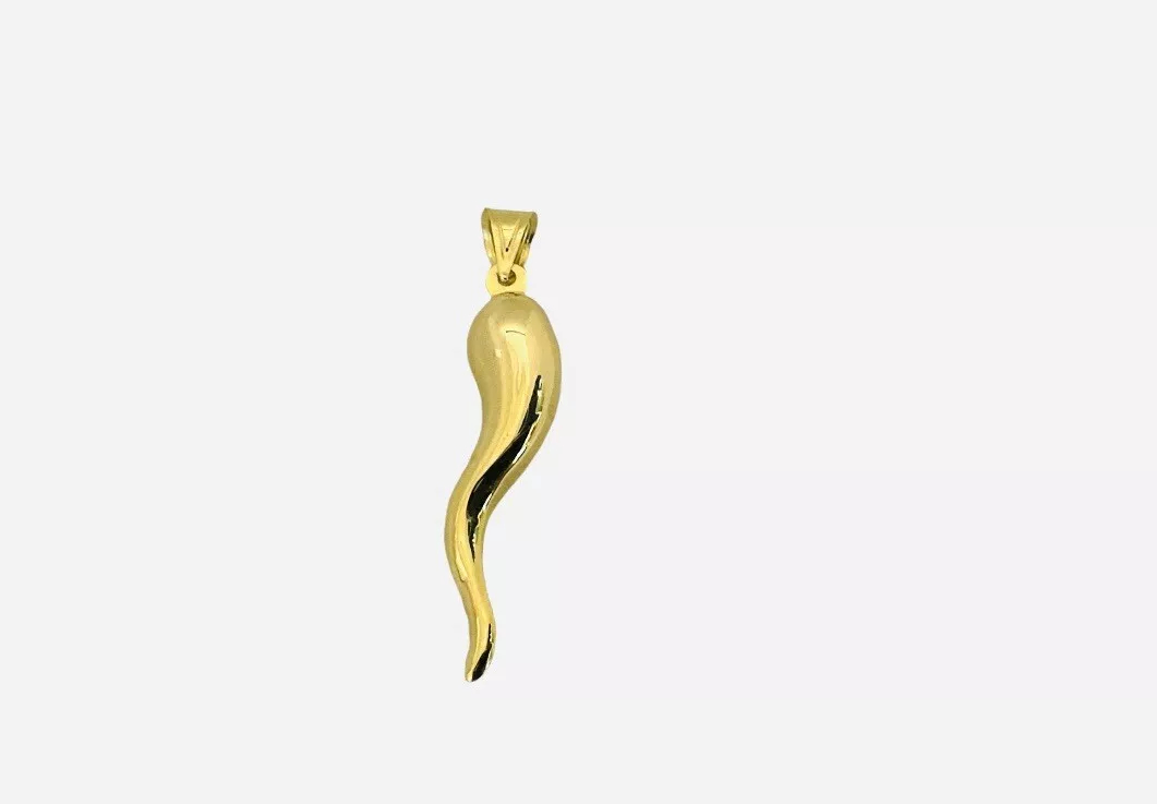 Italian Horn Medium Size Pendant Hollow