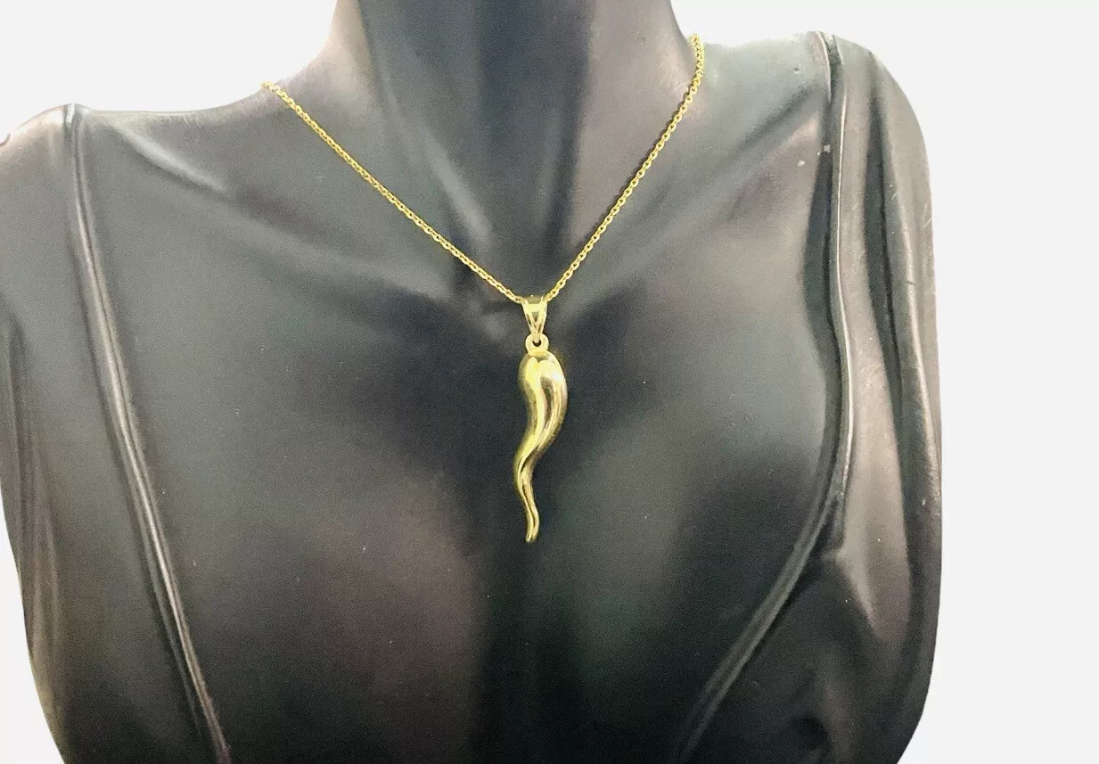 Italian Horn Medium Size Pendant Hollow - Image 2