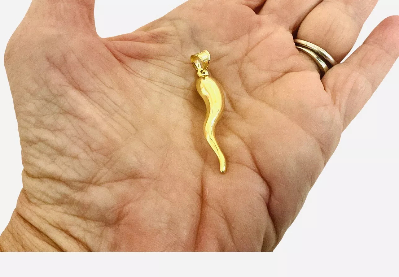 Italian Horn Medium Size Pendant Hollow - Image 3