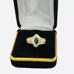 Sapphire Diamond Vintage Gemstone Ring