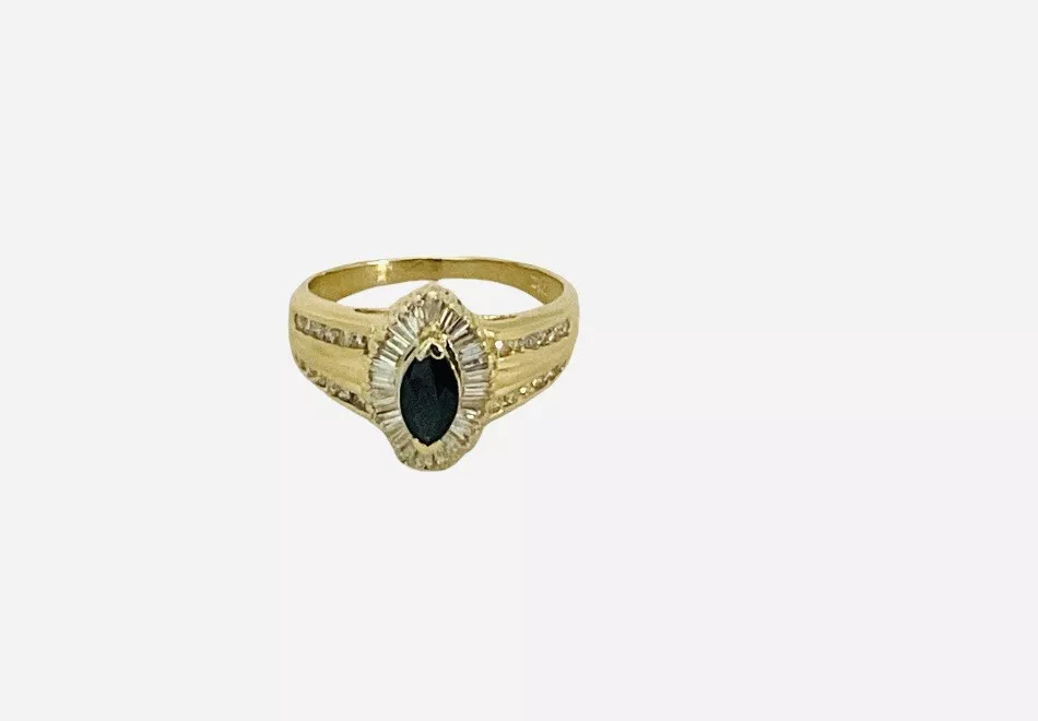 Sapphire Diamond Vintage Gemstone Ring - Image 2