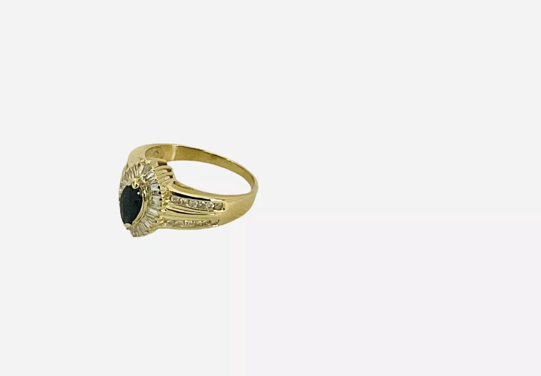 Sapphire Diamond Vintage Gemstone Ring - Image 3