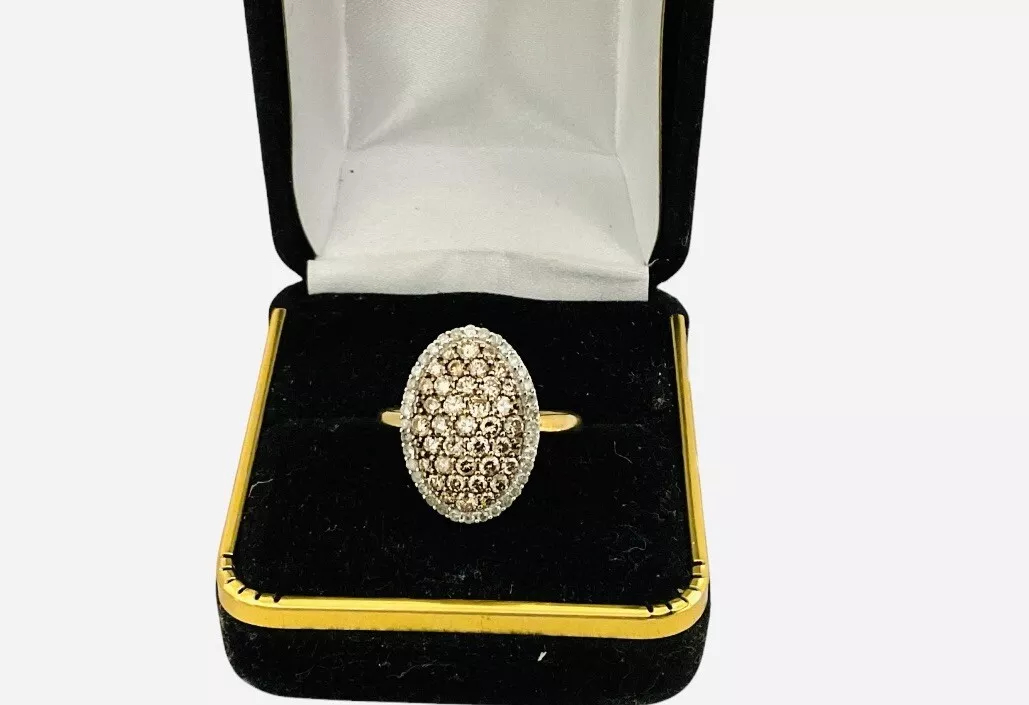 Diamond Champagne Statement Cocktail Ring