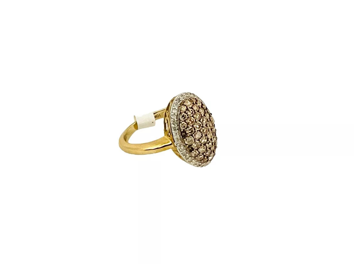 Diamond Champagne Statement Cocktail Ring - Image 2