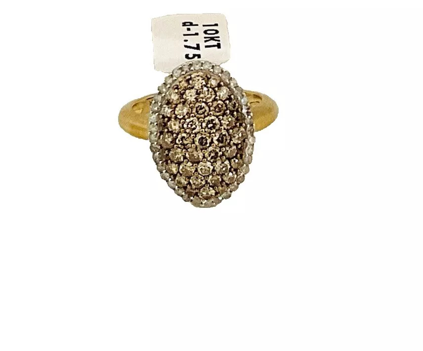 Diamond Champagne Statement Cocktail Ring - Image 4