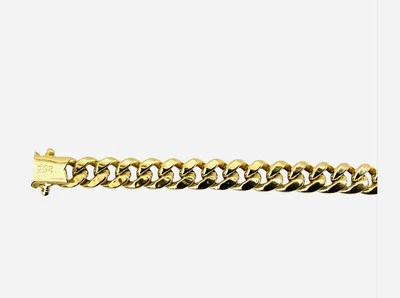 14k Gold Miami Cuban Link Bracelet Semi Hollow 8.5” - Image 3
