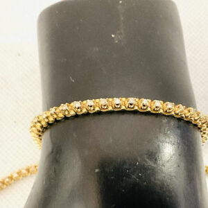 14k Gold 1ct Diamond Line Tennis Bracelet 7”