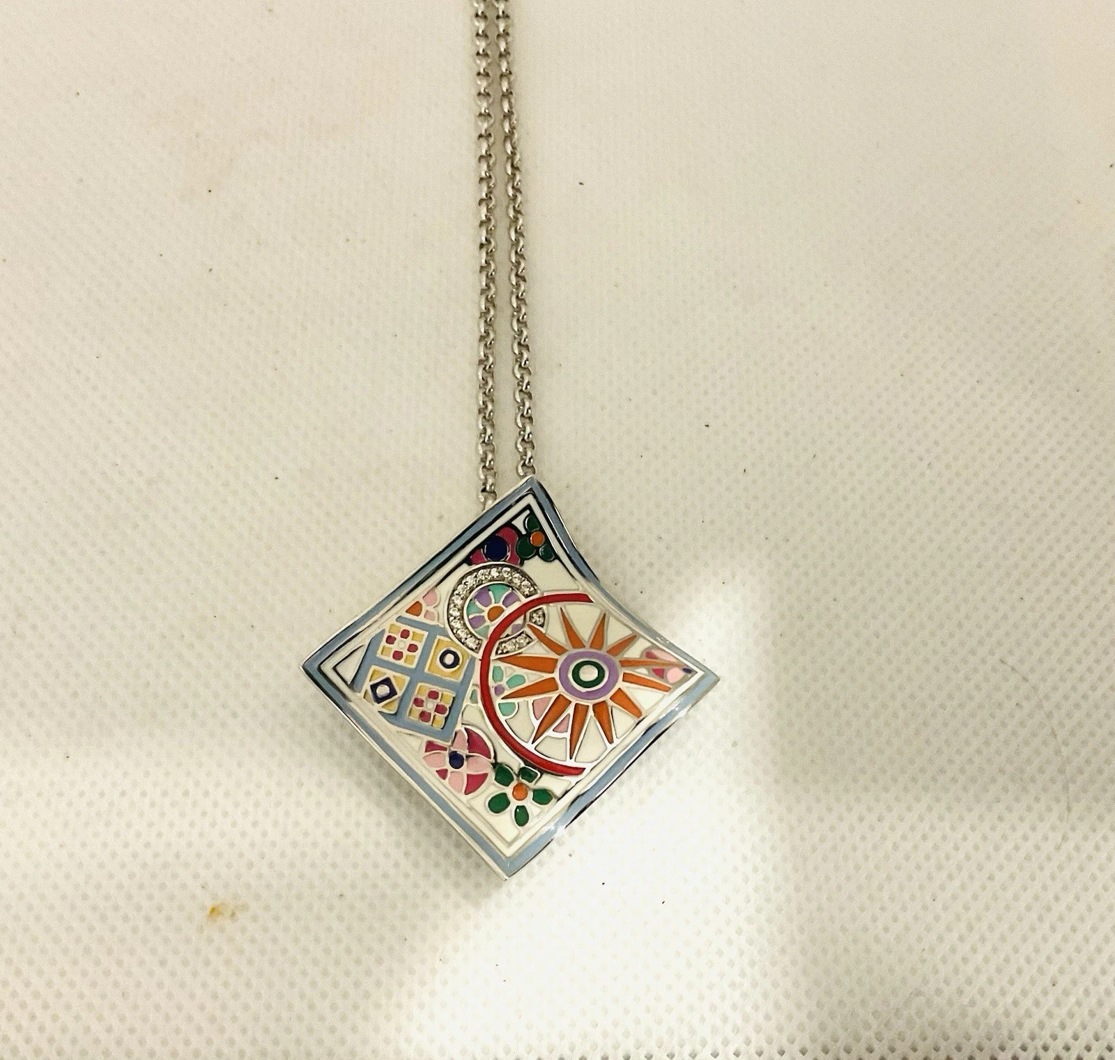 Belle Etoile Pashmina Pendant 925 Sterling Silver 18” - Image 2