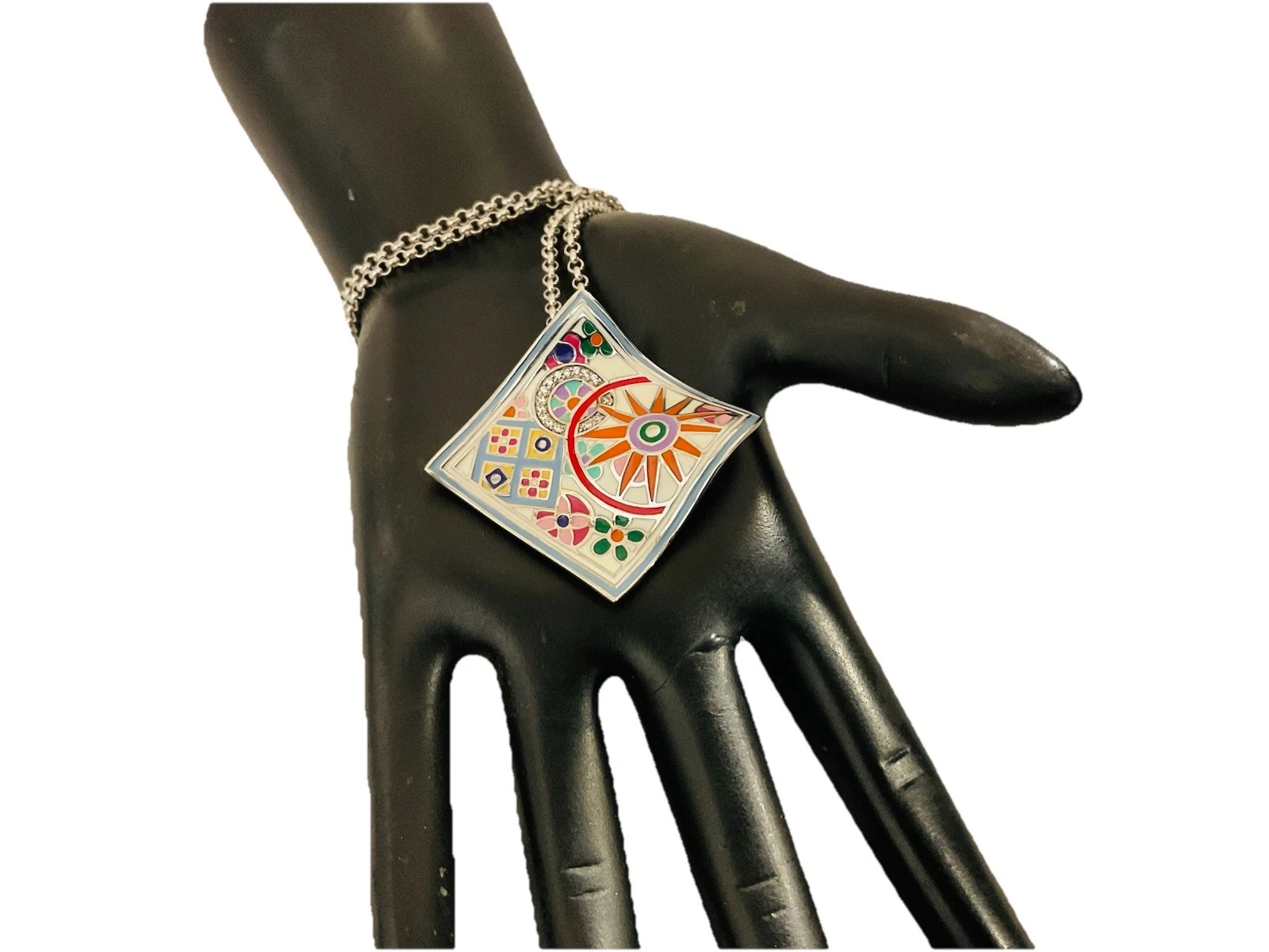 Belle Etoile Pashmina Pendant 925 Sterling Silver 18” - Image 3