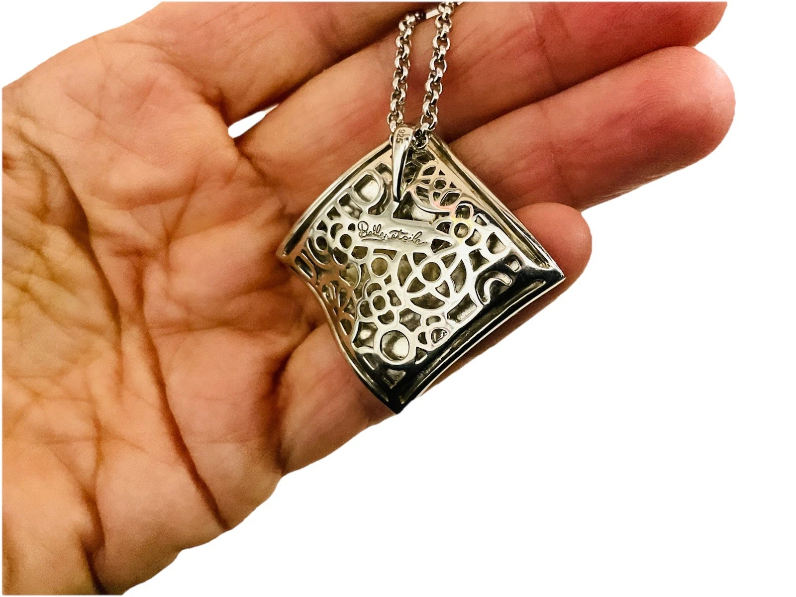 Belle Etoile Pashmina Pendant 925 Sterling Silver 18” - Image 4